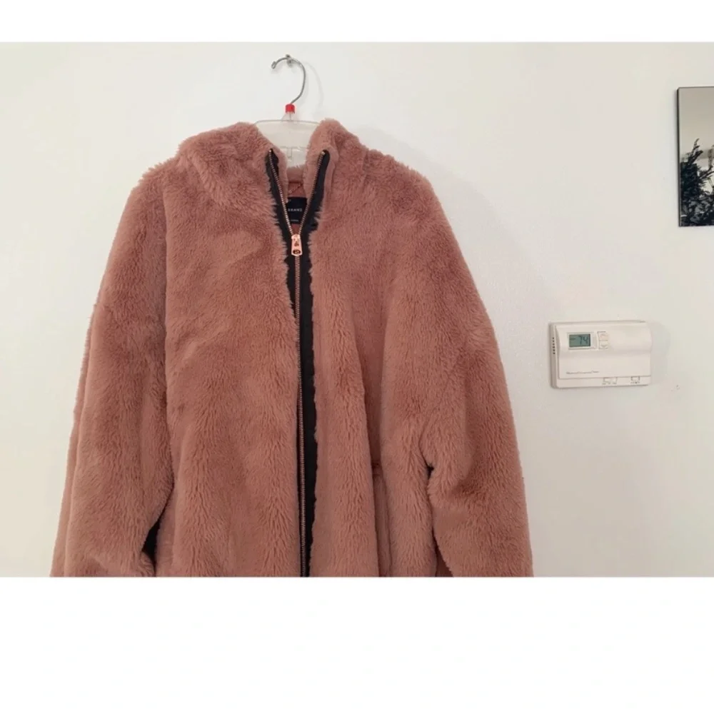 Lucky Brand Faux Fur Hooded Bomber Jacket Coat Size XL - Picture 4 of 11